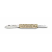 61804 Pirinç İşlemeli Sürmene Çakısı 5,5 / 3,5 Cm - Çift Bıçaklı - 1