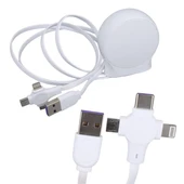 Powermaster PM-27143 1 Metre Makaralı 3In1 Şarj Kablosu (Lightning - TYPE-C - Micro USB) - 1