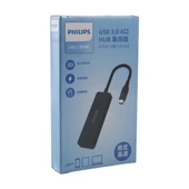 Philips SWR1603G/93 Siyah 20 Cm Kablolu Type-C To 4Xusb 3.0 Çoklayıcı - 3
