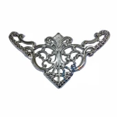 Dekoratif Köşe Süsü, Köşelik - Büyük, 31x55mm, Nikel, 1 Adet - 1