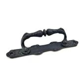 Antika Tarz Dekoratif Pirinç Dar Yan Çekme Kapı Kolu - 225x37 Mm, Oksit - 1