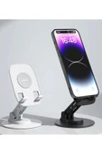 F17s  Masaüstü Telefon Tutucu Döner Tabanı Alüminyum Paslanmaz Çelik Katlanabilir - 4
