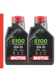 Motul 5100 10W-30 4T Motosiklet Motor Yağı – 2 x 1 Litre | Yeni Tarihli | Yarı Sentetik - 3