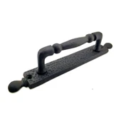 Antika Tarz Dekoratif Pirinç Misket Çekme Kapı Kolu - 223x33 Mm, Oksit - 1