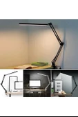 Katlanabilir Led Işık Masa Tutucu Mengeneli Metal 3 Renk Okuma Işığı Çalışma Masası Usbli - 1