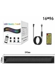 Rp1259 Led Matrix Panel 16x96cm Telefon Kontrollü Kayar Led Animasyon Aydınlatma thumbnail 2