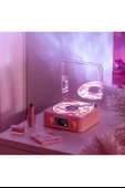Waves Nostalji Plak Görünümlü Bluetooth Hoparlör 3d Ses Dalgası Retro Müzik Plak Pembe - 3