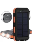 Solar Powerbank 1xusb 10.000mah Lcd Ekran Dahili Usb Mikro Type-c Powerbank - 7
