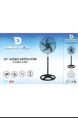 5 Metal Kanatlı Soğutucu Vantilatör Pervane 3 Kademe Hız Kontrol 18’’inch - 80w - 5