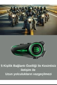 A50 5x Motor Kask Kulaklık Rgb Bluetooth Motosiklet Kulaklık Intercom 5 Kişi Eşleşme - 2