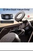 360 Dönebilen Ayarlanabilir Araç Içi Tutucu Kullanılabilen Vakumlu K007 Magsafe Telefon Tutucu - 5