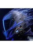 Q58-max Radyolu 2 Kişi Bağlantılı Bluetooth Kask Kulaklık Ekranlı Fenerli Müzik Ve Telsiz Intercom - 7