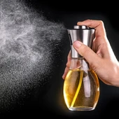 Paslanmaz Çelik Başlıklı Cam Spray Yağdanlık - 2