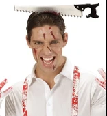 Kafaya Saplanmış Halloween Kanlı Testere Şaka Tacı thumbnail 1