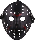 Siyah Renk Kırmızı Çizgili Tam Yüz Hokey Jason Maskesi Hannibal Maskesi - 7