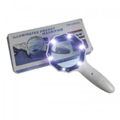 4x 6 Led Işık Aydınlatma 75mm Optik Lens El Büyüteç - 5