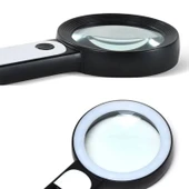 30x 12ışıklı Büyüteç Taşınabilir Çıft Katmanlı Optik Cam Okuma Büyüteç 229018 - 6