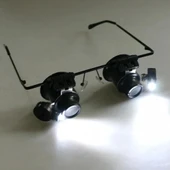 Gözlük Model Çıft Led Aydınlatma ,saat Onarımı Için Harika Büyüteç - 6