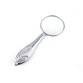 Gümüş Renkli 45mm Cam Lens, Zarif Tasarımlı Metal Büyüteçmg181558 - 1