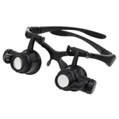 Gözlük Modeli 10x 15x 20x 25x Lens,2led Işıklı,büyüteç - 6