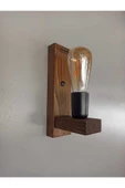avizemguzel Lara Ahşap Rustik Modern Duvar Aplik - 1
