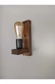 avizemguzel Lara Ahşap Rustik Modern Duvar Aplik - 2
