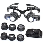 Gözlük Modeli 10x 15x 20x 25x Lens,2led Işıklı,büyüteç - 7