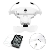 Şarjlı Gözlük Büyüteç Çalışma Büyüteci 5 Lensli 9892b2c - 5