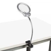 2.5x130 Mm 5x24 Mm Led Aydınlatmalı Büyüteç,masa Üstü Metal Hortum Mandallımg15124c - 7