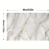 Vinil Beyaz Mermer Desenli Alüminyum Plastik Duvar Sticker - 2