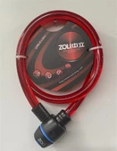XBYC 4521 1.5 MT BİSİKLET ANAHTARLI KİLİT SİYAH KIRMIZI - 1