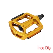 UMT PEDAL GENİŞ ALÜMİNYUM BİLYALI İNCE DİŞ FB-963 GOLD PDL-226 - 1