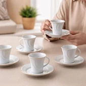 GÜRAL PORSELEN Soprano 12 Parça 6 Kişilik Türk Kahvesi Takımı - 23 thumbnail 1