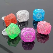 Kristal Tasarımlı Led Glow Işıklı 3 Modlu Mor Yüzük 3.5 X 5 Cm - 5