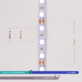 Ack Üç Çip 60 Ledli Şerit LED Mavi 12LM 12V 14,4W 5 Metre - 3