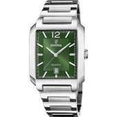 Festina F20677/5 Square Quartz Çelik Gri Yeşil Kadran 36 mm Erkek Kol Saati - 1