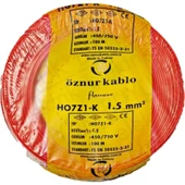 Öznur 1,5mm Nya Kablo H.free Kırmızı - 1