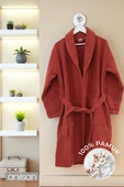 %100 Pamuk Kiremit Bornoz - Şalyaka Otel Bornozu, Spa Için Ideal, Günlük Kullanıma Uygun - 1