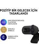 Logitech BRIO 100 Full HD 1080p Gizlilik Kapaklı Mikrofonlu Web Kamerası - Siyah - 9