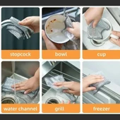 Mucit Home Çok Fonksiyonlu Çelik Tel Bulaşık Bezi – 5 Adet - 1