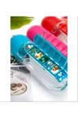 Mucit Home  Renkli Ilaç Kutulu Matara Suluk 600ml 7 Günlük Hap Kutusu Organizer Spor Sızdırmaz Su Şişesi - 2