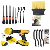 Mucit Home  Fırça Seti Banyo Mutfak Araba Jant Tekerlek Temizlik Fırça,Araç Temizlik Detay Fırça Set - 1