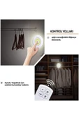 Mucit Home  Uzaktan Kumandalı Yapışkanlı Kablosuz Pilli Led 3'lü Spot Lamba Spot Led - 4
