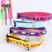 Mucit Home  Çıngıraklı Zilli Sevimli Renkli Slikon Kedi Köpek Boyun Tasması - 1