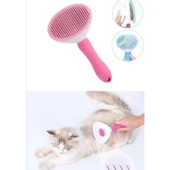 Mucit Home  Otomatik Tarak Temizlenen Tuşlu Evcil Hayvan Fırçası Kedi Köpek Tüy Toplayıcı Tarak düğmeli pm - 1