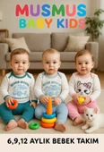 BEBEK ZIBIN TAKIM 6, 9,12,18. aylık bebek Alt üst takım Toptan 4'ü seri thumbnail 1