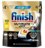 Finish Ultimate Plus Limon Ferahlığı Bulaşık Makinesi Tableti 40'lı - 1