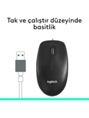 Logitech M90 USB Optik Kablolu Mouse - Siyah - 3