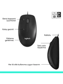 Logitech M90 USB Optik Kablolu Mouse - Siyah - 5