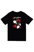 fame-stoned Death Note Anime Baskılı Unisex %100 Pamuk Siyah T-shirt thumbnail 1
